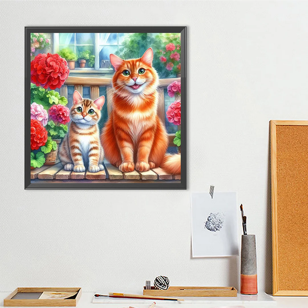 Diamond Painting - Full Round Drill - Cat(Canvas|Canvas|40*40cm)