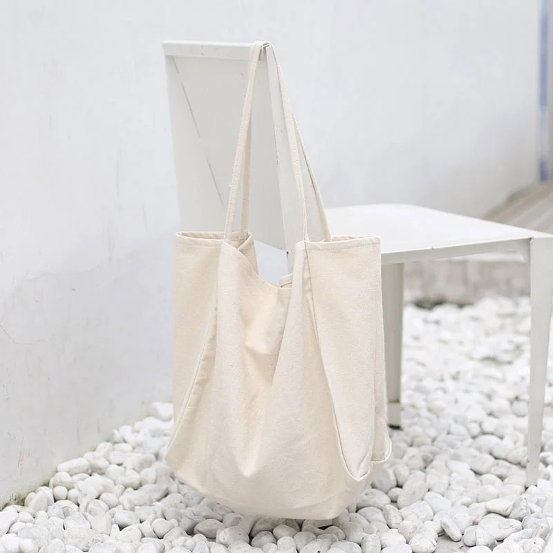 New Luxury Designer Handbag Large Capacity Minimalist Style Ladies Shoulder Bag Casual Canvas Bag Solid Color Tote Bag Large Bag