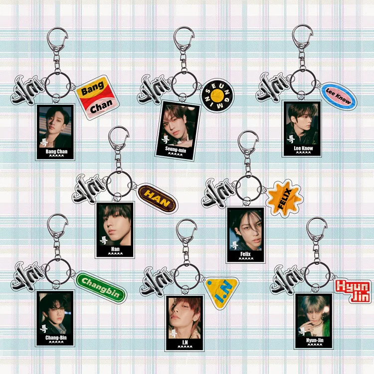 Stray Kids Album 5-STAR Member Name Keychain