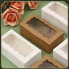 30 Pack Kraft Bakery Box with Clear Window Cookie Box Pastry Box for Gift Giving