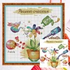 >SALE<Partial Embroidery Cotton Thread 14CT Counted Happiness Cross Stitch 44x44cm