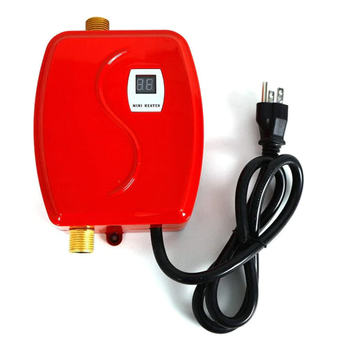 110V 3000W Tankless Water Heater Mini Instantaneous Portable Water Heater for Kitchen Bathroom