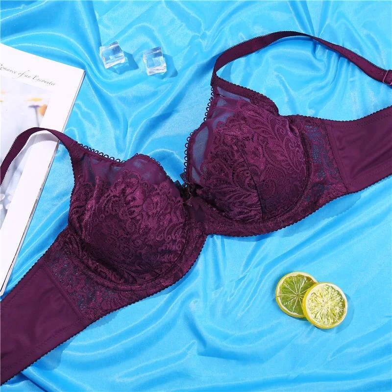 Sexy Lace Floral Push Up Bras Women Underwear Female Bralette Comfortable Soft Brassiere Girls Femme Solid Color Lingerie