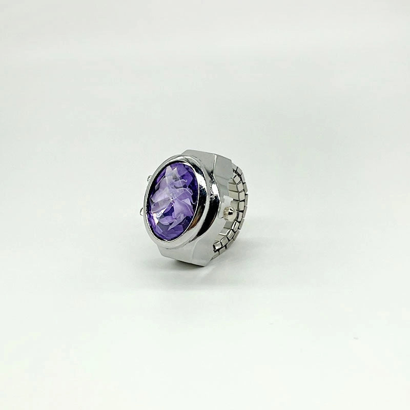 Retro Solid Color Quartz Watch Rings Women’s Watches