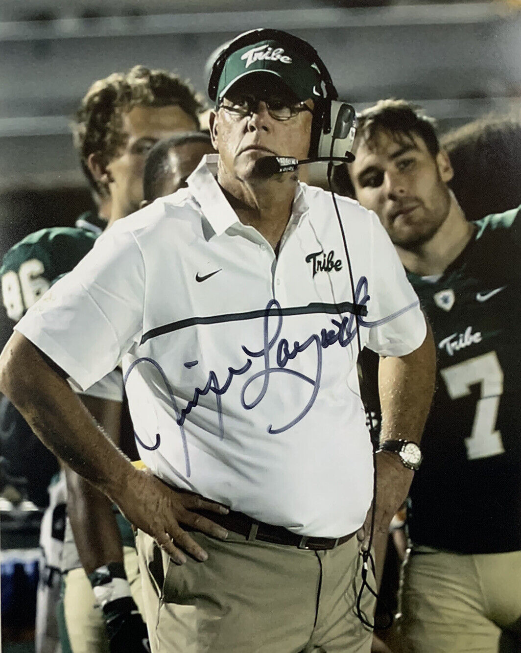 JIMMYE LAYCOCK SIGNED 8x10 Photo Poster painting WILLIAM & MARY FOOTBALL HEAD COACH AUTOGRAPH