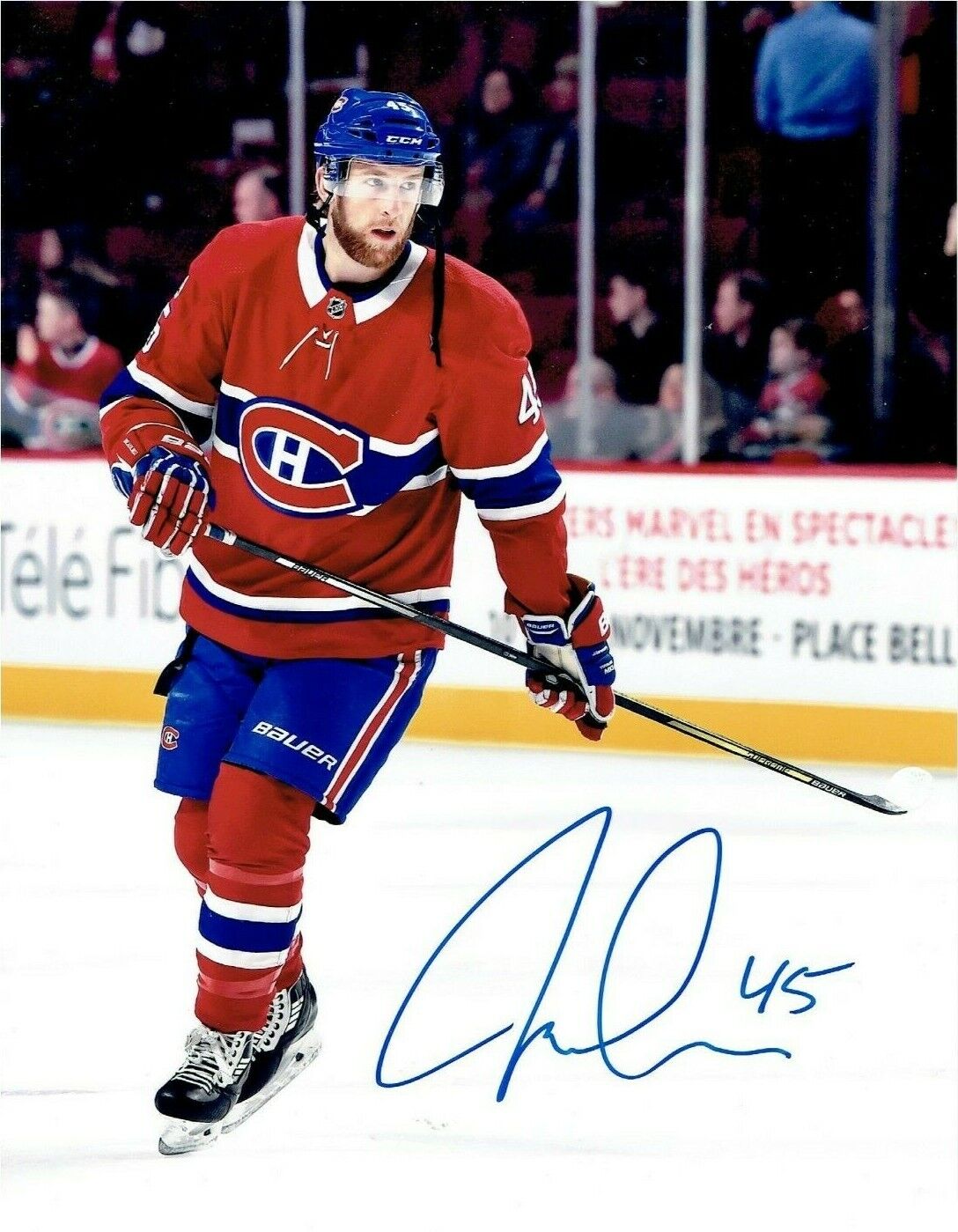 JOE MORROW autographed SIGNED MONTREAL CANADIENS 8X10 Photo Poster painting