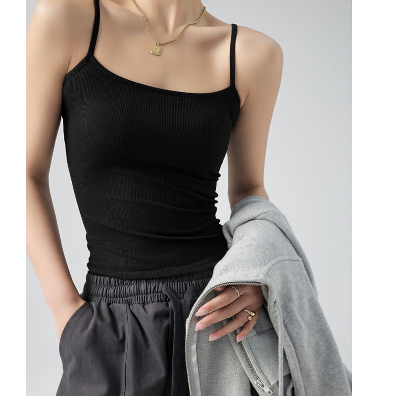 Women's Elegant Slim Spaghetti Strap Camisole Vest Daily Basic Home Leisure Outdoor Camisole Inner Vest