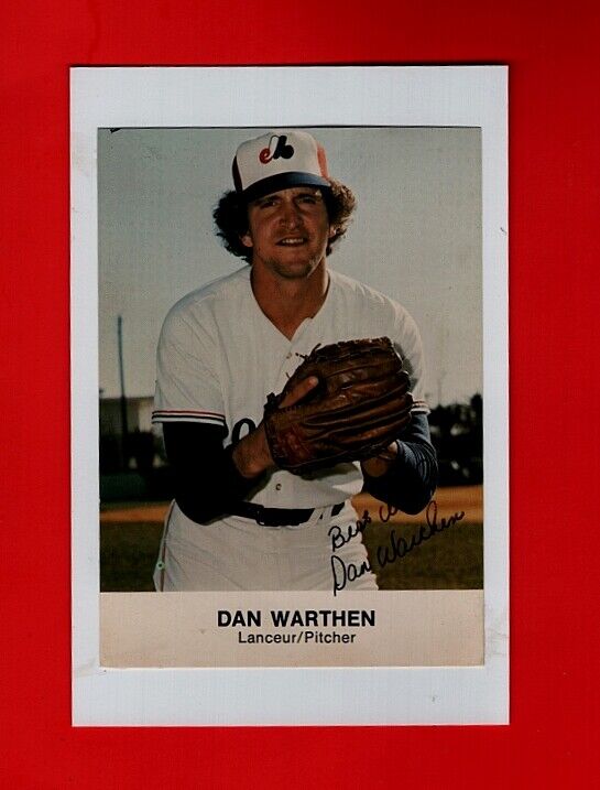 DAN WARTHEN-MONTREAL EXPOS 4X6 AUTOGRAPHED GLOSSY COLOR Photo Poster painting