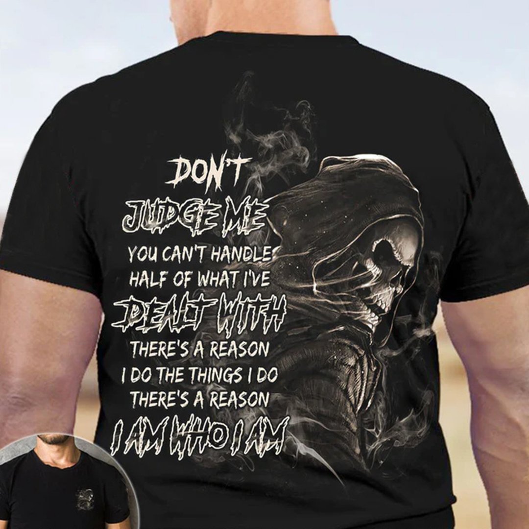 Don't Judge Me Skull Dark All Over Print Men T-shirt