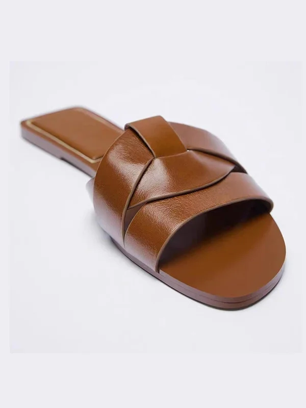 Split-Joint Open Toe Hollow Slippers