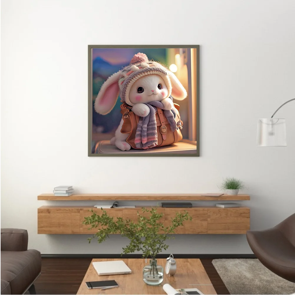 Diamond Painting - Full Round Drill - Cute Rabbit(30*30cm)