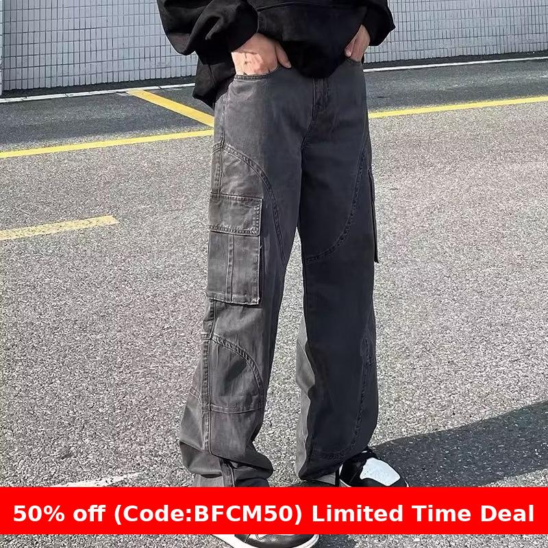 style mistakes Spring 2024 Loose Trendy Casual Pants Boys Fashion Overalls Trendy Youth Popular Trousers