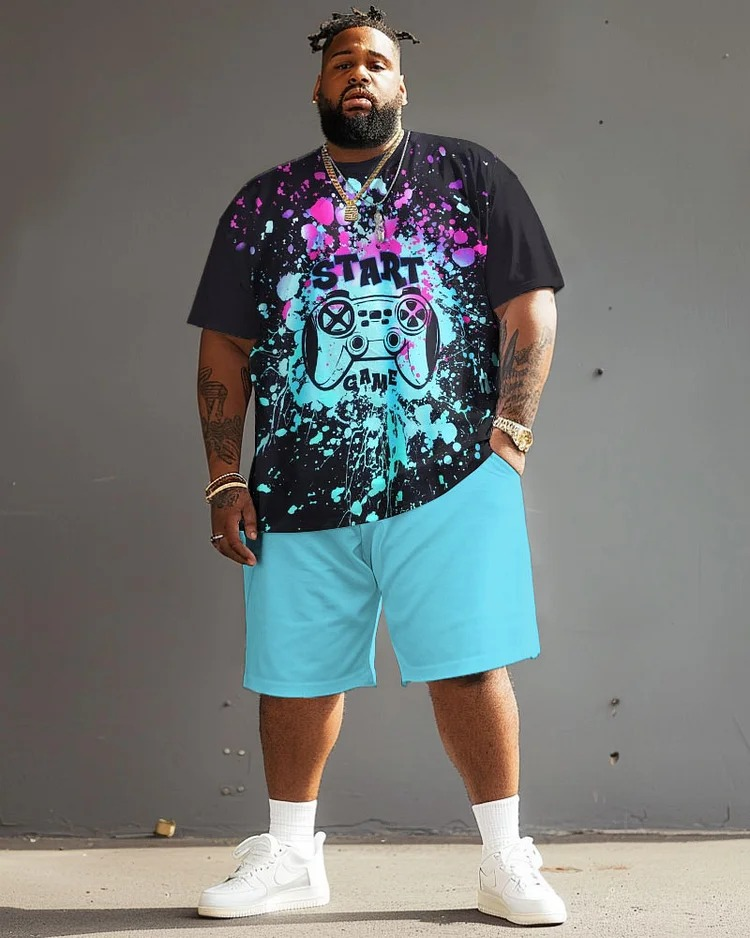 big and tall two-piece short set