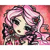 Diamond Painting-DIY Full Round Drill Pink Hair Girl（50x40cm）