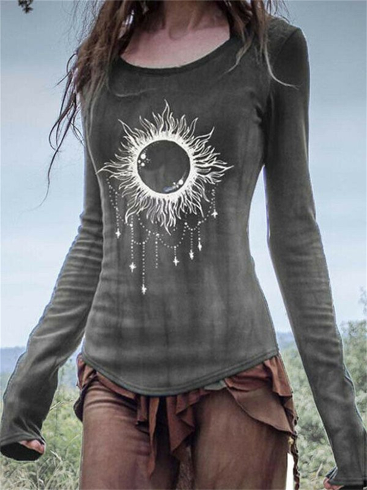 elevenforest Sun Totem Tribal Tie Dye T Shirt