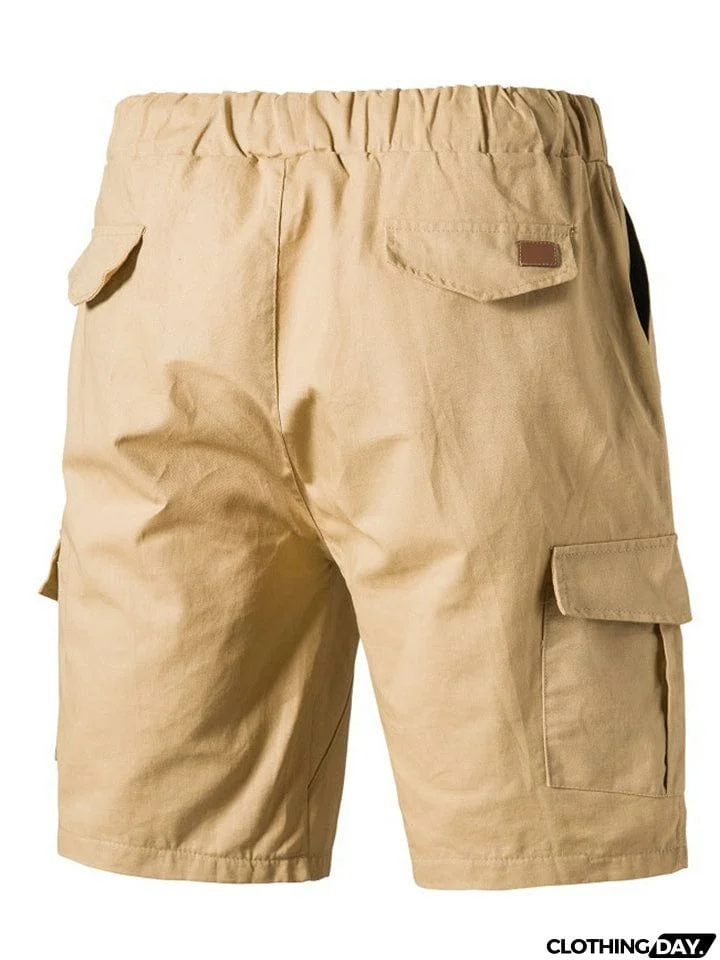 Men's Casual Multi Pockets Summer Sports Loose Drawstring Shorts