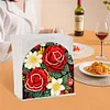 Christmas Acrylic DIY 5D Diamond Art Painting Napkin Holder Set (Red Roses)