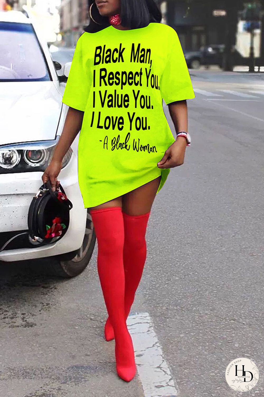 White Polyester England Black Shirt sleeves Short Sleeves O neck Step Skirt Knee-Length Print Character Dresses