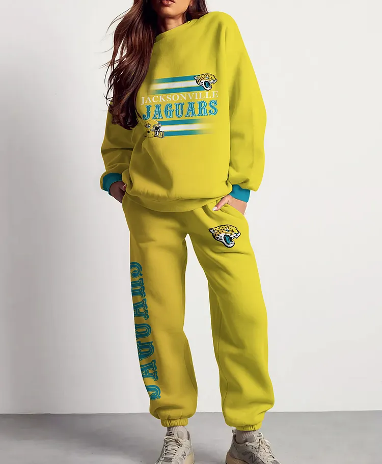 Jacksonville Jaguars 3D sweatsuit and sweatpants 2 piece outfits