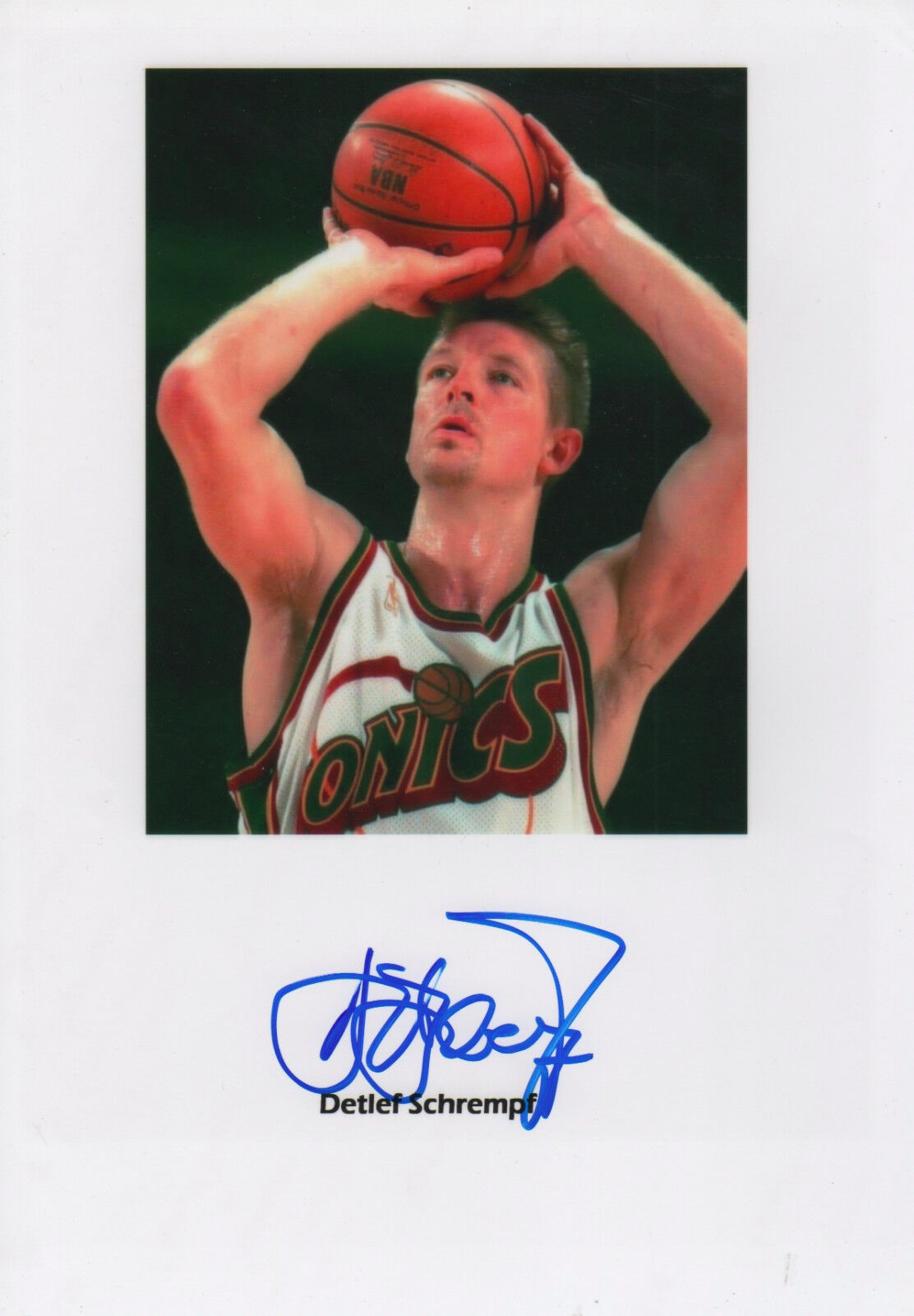 Detlef Schrempf NBA signed 8x12 inch Photo Poster painting autograph