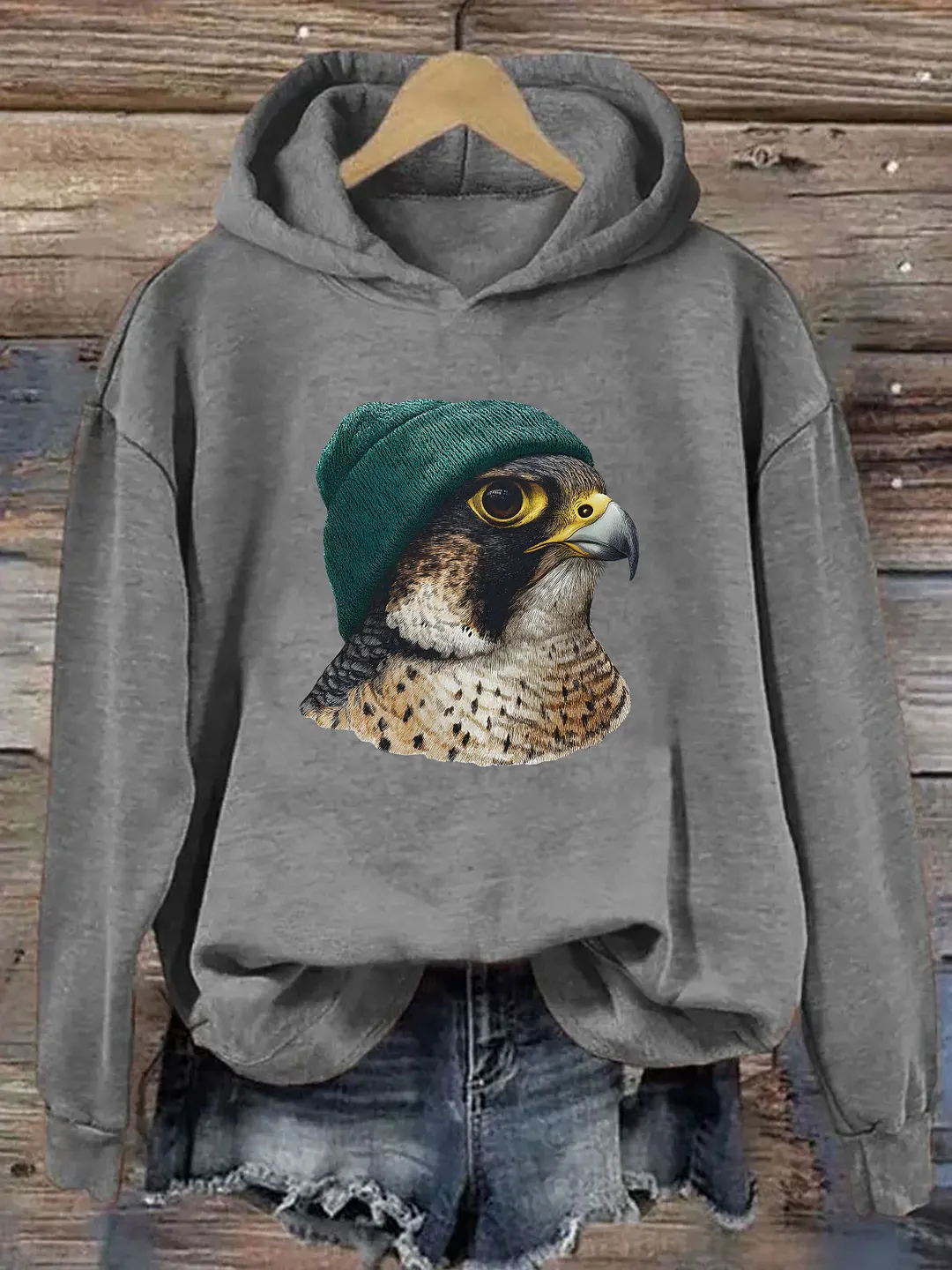 Retro Peregrine Birding Hoodie