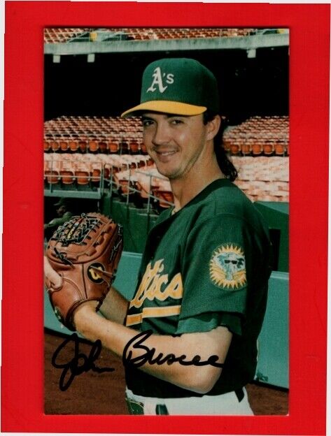 1996 JOHN BRISCOE-OAKLAND A'S AUTOGRAPHED TEAM ISSUED COLOR GLOSSY Photo Poster painting