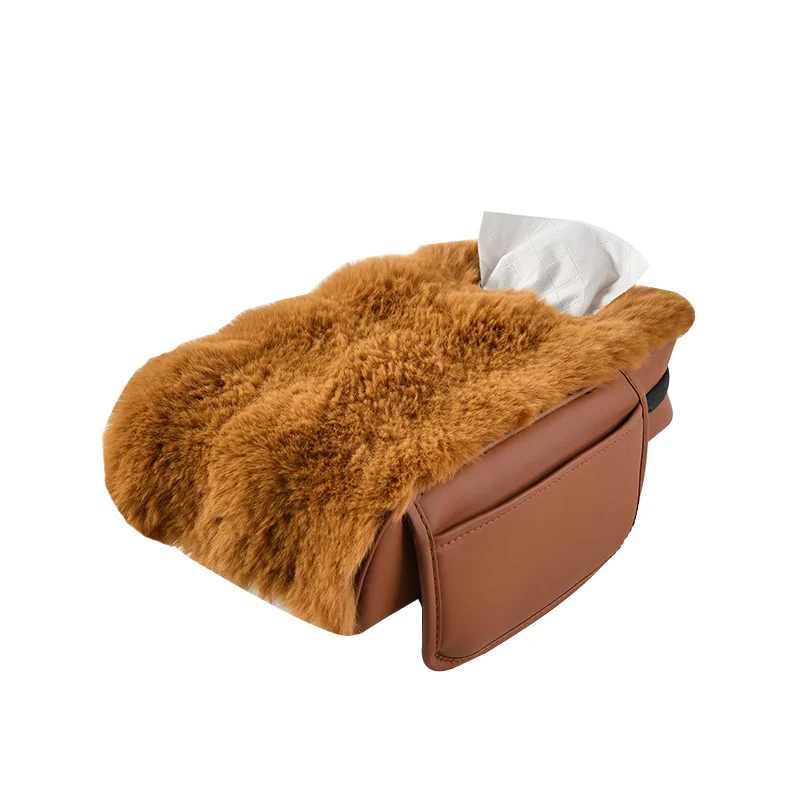 General purpose car style plush armrest box mat