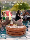 Inflatable Water Bull Cooler Multifunctional Drinks Cooler Tray for Summer Party
