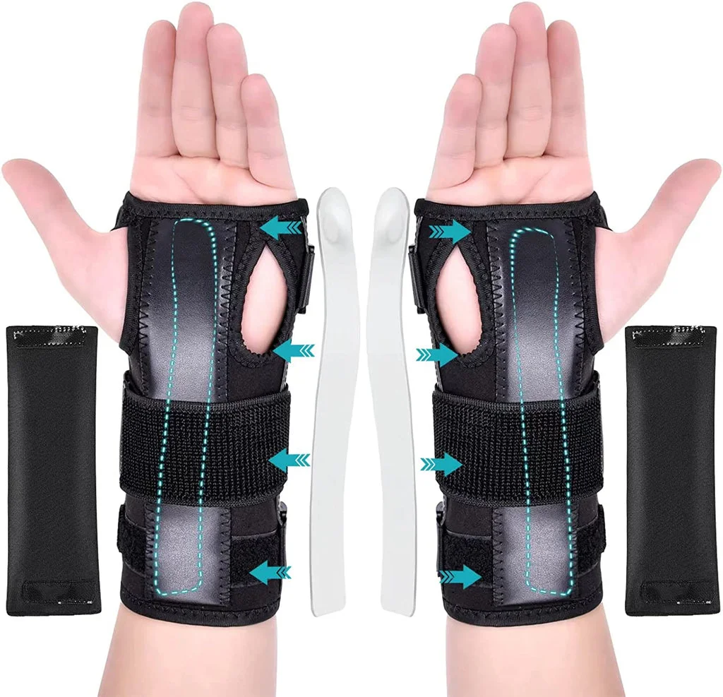 Wrist Splint for Carpal Tunnel - Adjustable Compression Wrist Brace (Right & Left Hand)