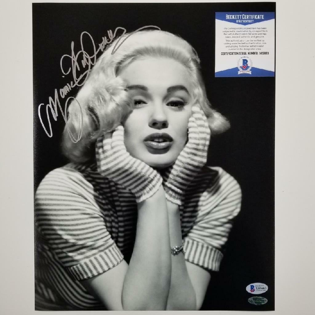 Mamie Van Doren signed 11x14 Photo Poster painting #12 Actress Playboy Auto ~ Beckett BAS COA