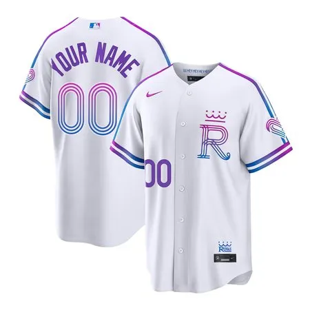Youth Kansas City Royals White 2026 City Connect Stitched Custom Jersey