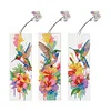 3Pcs Diamond Painting Hummingbird Flower Bookmarks Kits for Bookworms