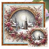 Christmas Cottage-11CT Stamped Cross Stitch 40*40cm/15.75*15.75in tapestrymarket
