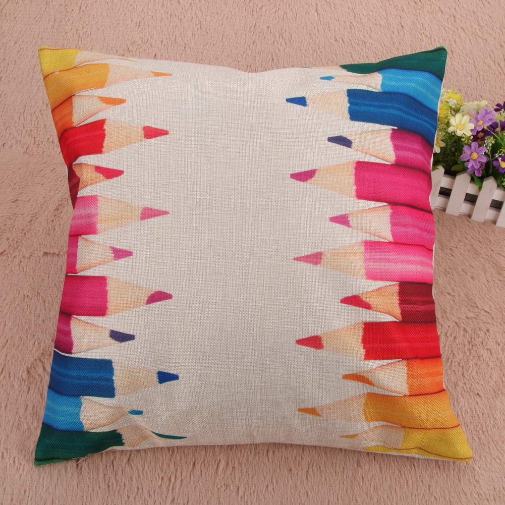 

Creative pencil Pattern Cotton Pillow Cover Pillow Cushion Cover, 501 Original