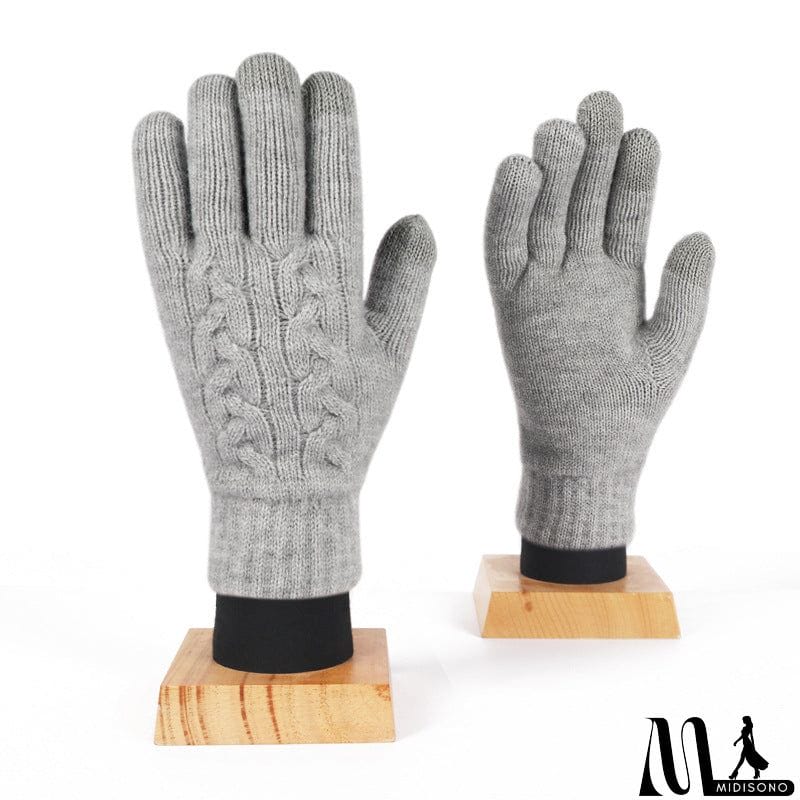 MidiSono - Warm Fleece Touch Screen Knitted Gloves