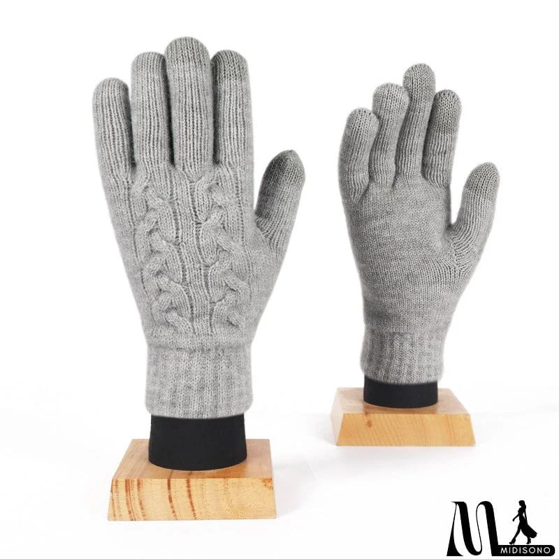 MidiSono - Warm Fleece Touch Screen Knitted Gloves