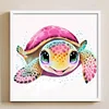Turtle - 18CT Stamped Cross Stitch 20*20cm/7.87*7.87in