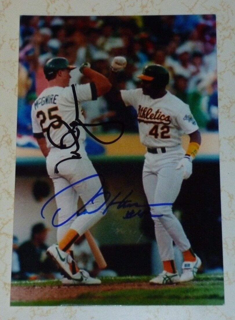 Mark McGwire auto Photo Poster painting A's Cardinals Big Mac ROY MVP signed autograph