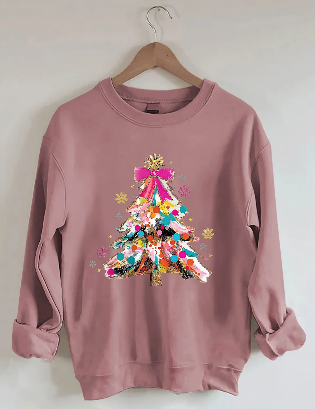 Colorful Glitter Christmas Tree Sweatshirt