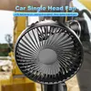 USB Single Head Car Fan 12V/24V with Suction Cup Windshield Desk Fan Auto Cooler