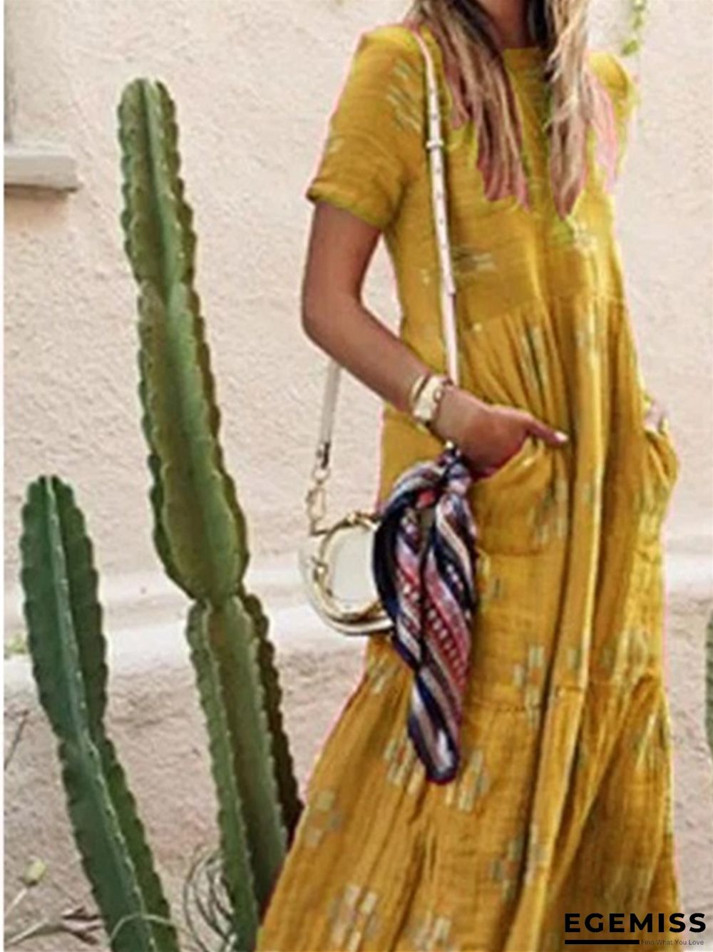 Bohemian Dress Holiday Print Women's Dress | EGEMISS