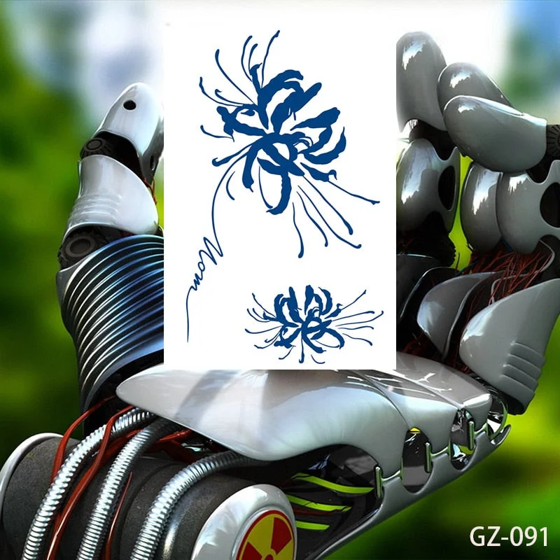 Temporary Waterproof Tattoos Stickers Creative Necklace Flowers Juice Ink Lasting Sexy Girls Arm Neck Waist Buttocks Fake Tatoo