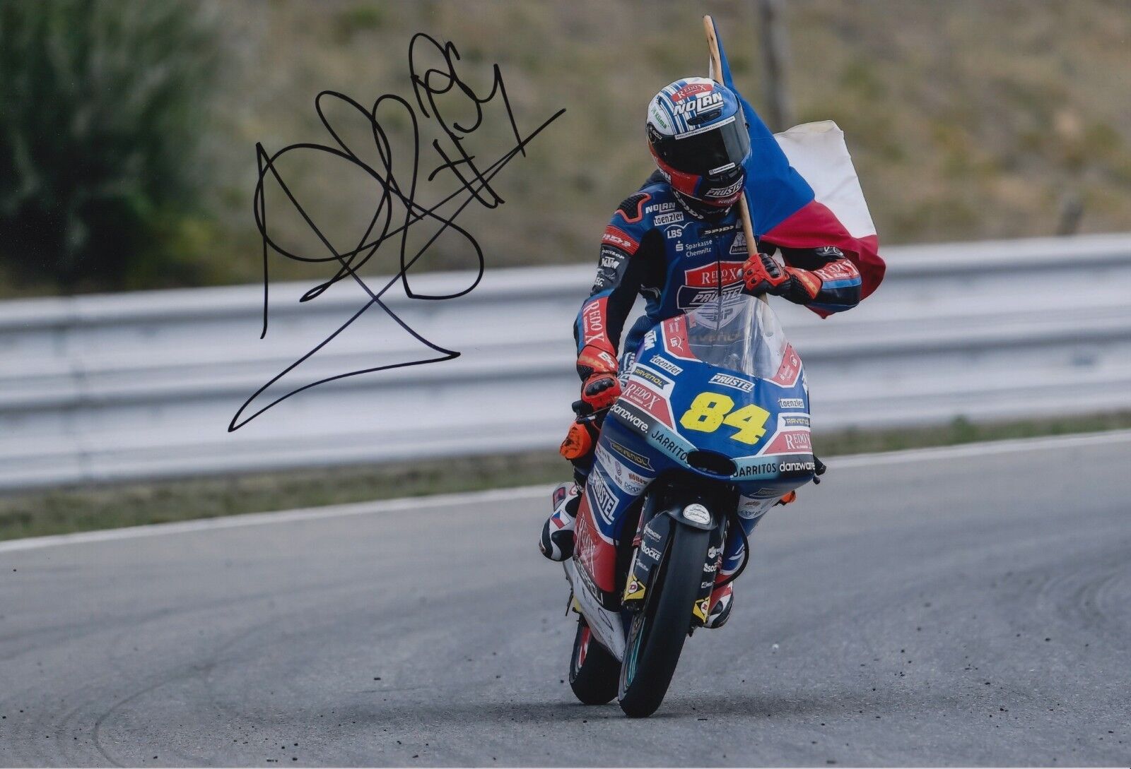 Jakub Kornfeil Hand Signed Redox KTM 12x8 Photo Poster painting 2018 MotoGP, Moto3.