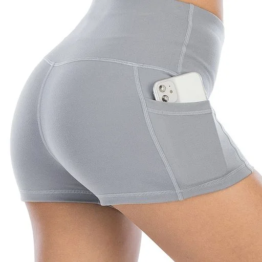 SVOKOR Sport Shorts Women High Waist Fitness Short Pants With Pockets Gym Running Yoga Leggings For Femal Panties