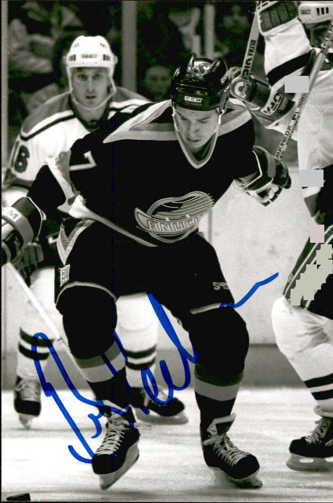 Barry Pederson SIGNED autographed 4x6 Photo Poster painting VANCOUVER CANUCKS #2