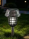 2PCS Solar Powered Lighting Mosquito Repellent Lamp with Ground Stake Waterproof Mosquito Killer for Backyard Patio Garden Lawn Pathway Camping