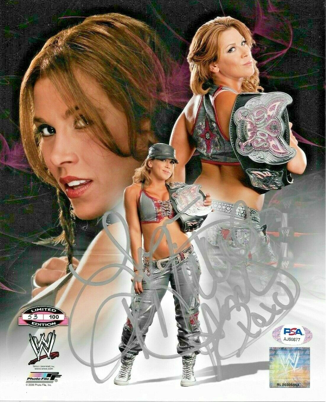 WWE MICKIE JAMES HAND SIGNED AUTOGRAPHED 8X10 Photo Poster painting WITH PROOF AND PSA COA 5