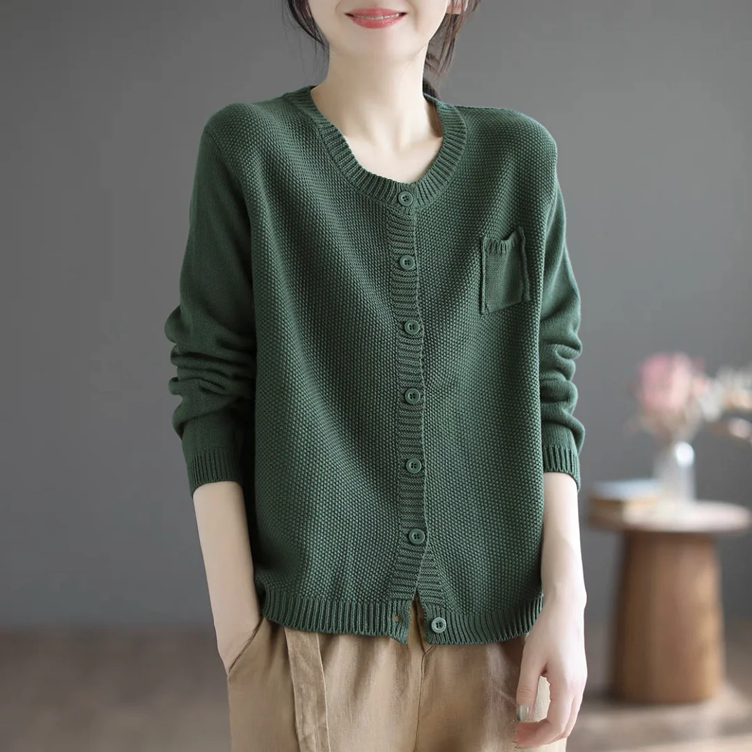 Chicfifth Sweater Women Winter Long Sleeve High Quality Autumn Vintage Top Knitted Cardigan