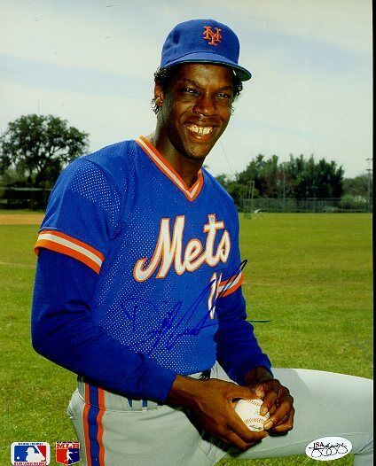 Dwight Doc Gooden Signed Jsa Cert Sticker 8x10 Photo Poster painting Authentic Autograph