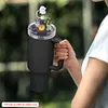 [US Local Warehouse] Halloween Acrylic Lid Charms with Cute Ghost Straw Cap for Stanley 40oz Tumbler